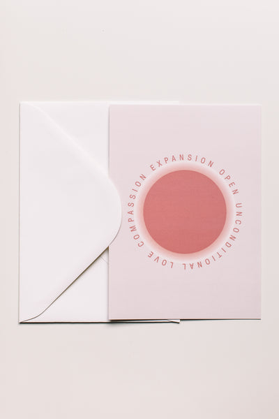 pink ray notecard